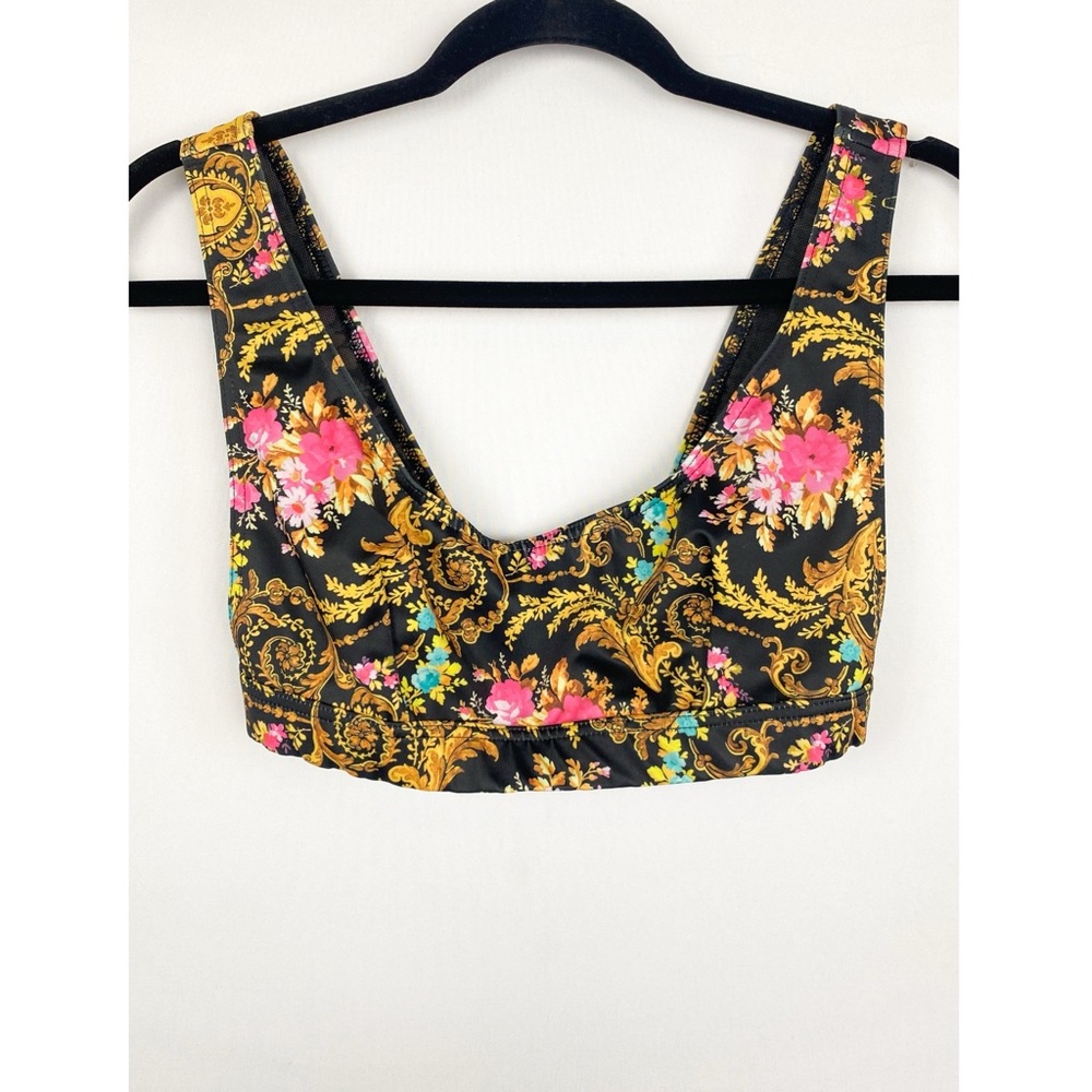ASOS Womens Bikini Bra Top M‎ 34E Floral Dark Romantic Sporty Baroque
